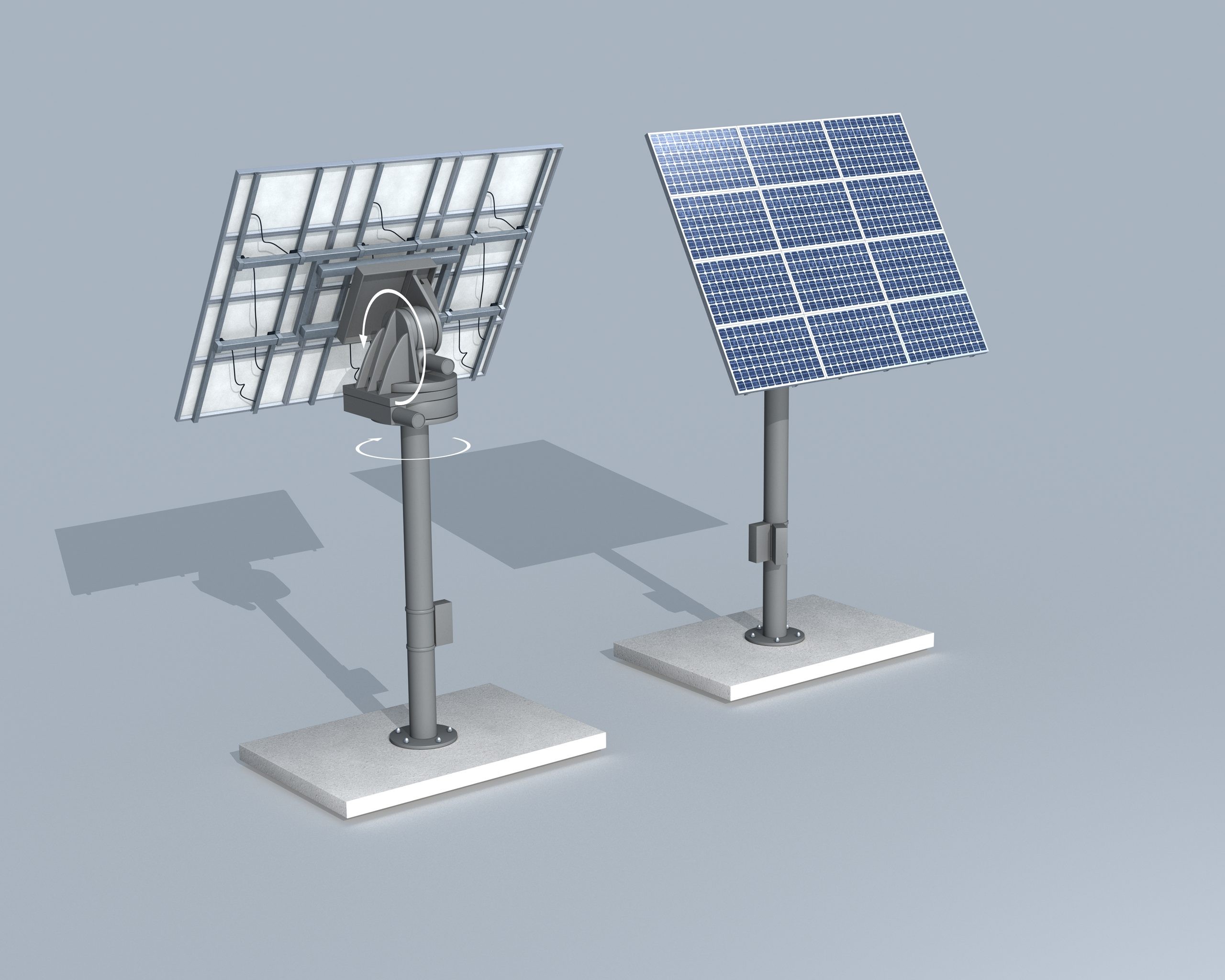 Single Axis Ground Racking Structure Solar Tracker Mounting Brackets ...
