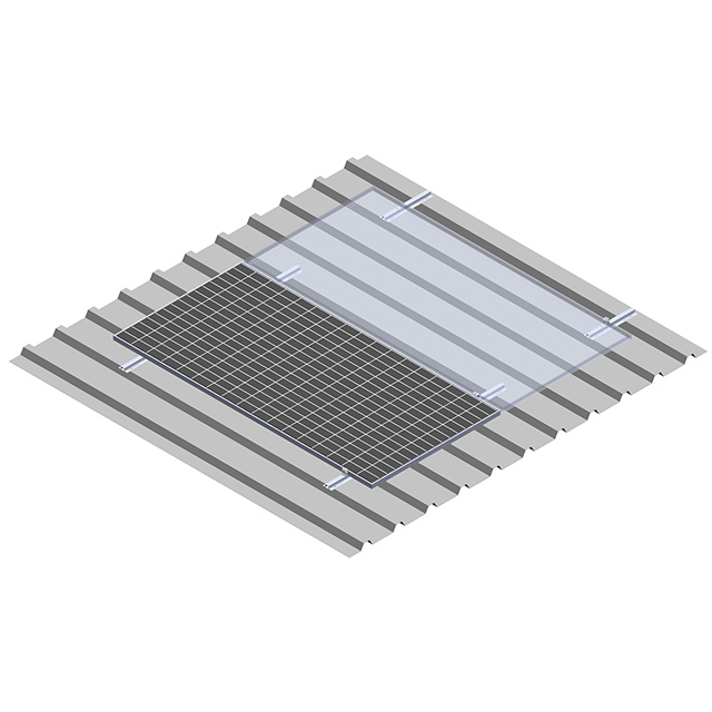 Trapezoidal Sheet Metal Rail Metal Roof Solar Panel Mounting Structure