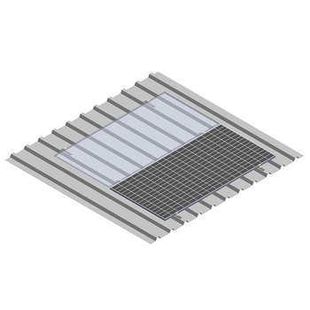 Short Rail Metal Roof Solar Panel Mounting Structure Aluminium Alloy Profile