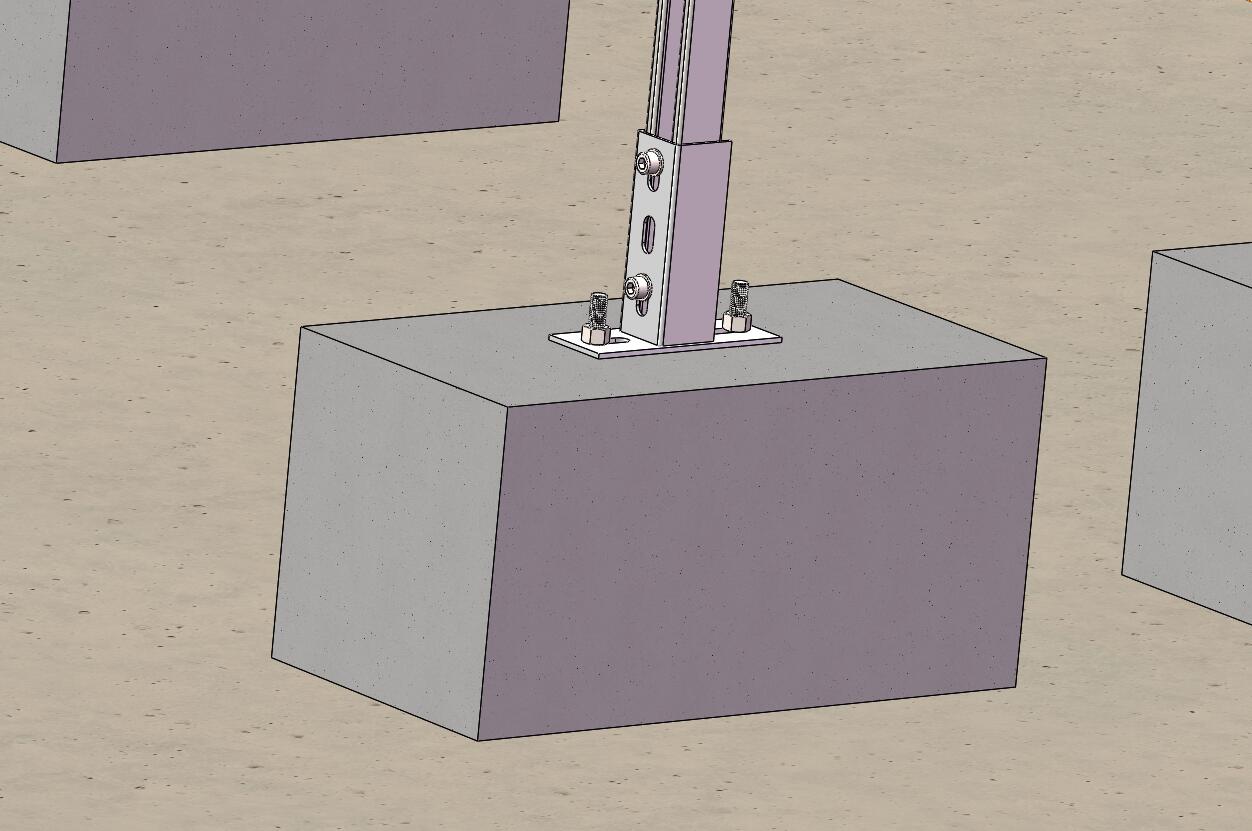 Solar Panel Triangular Mounting Structure for Flat Roof