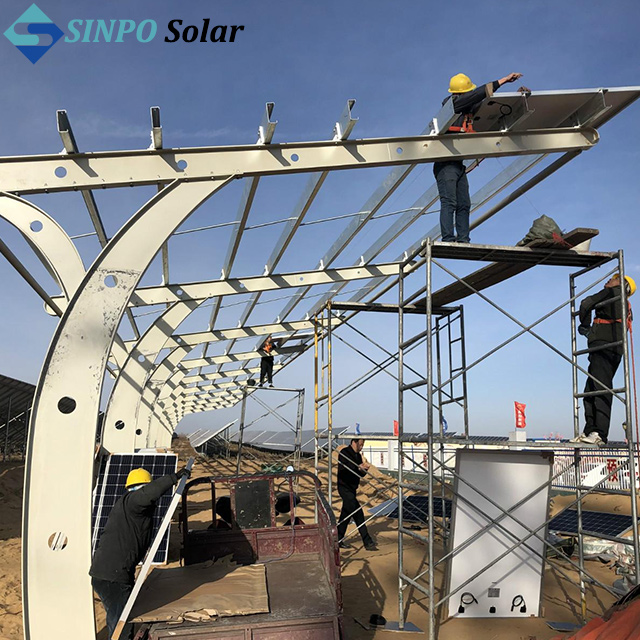 Solar Carport Structure for Ground